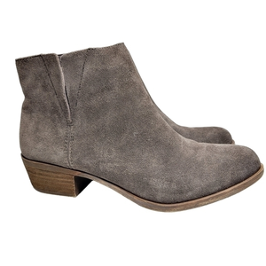 Lucky‎ Brand Bennisa Women's Size 9.5 Slate Brown Suede Leather Ankle Boot Shoes